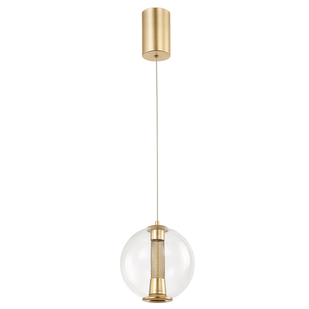 Подвесной светильник с плафоном в форме шара Inner Gleam Orb gold
