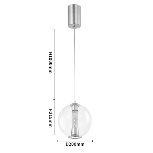 Подвесной светильник с плафоном в форме шара Inner Gleam Orb gold