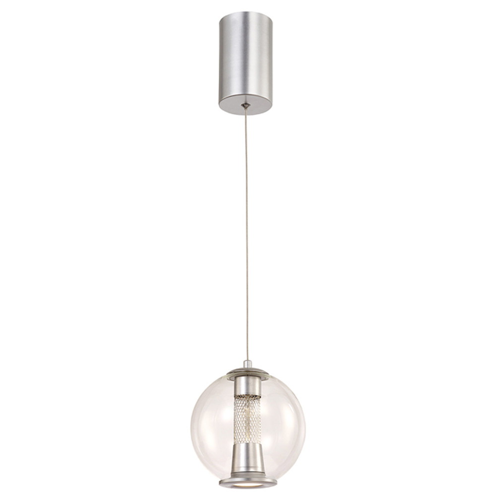 Подвесной светильник с плафоном в форме шара Inner Gleam Orb silver