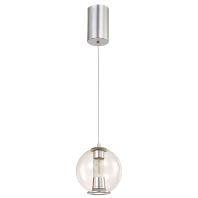 Подвесной светильник с плафоном в форме шара Inner Gleam Orb silver