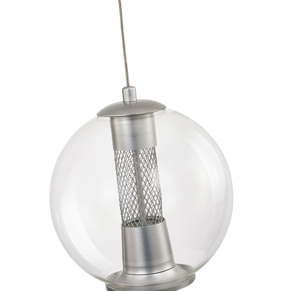 Подвесной светильник с плафоном в форме шара Inner Gleam Orb silver