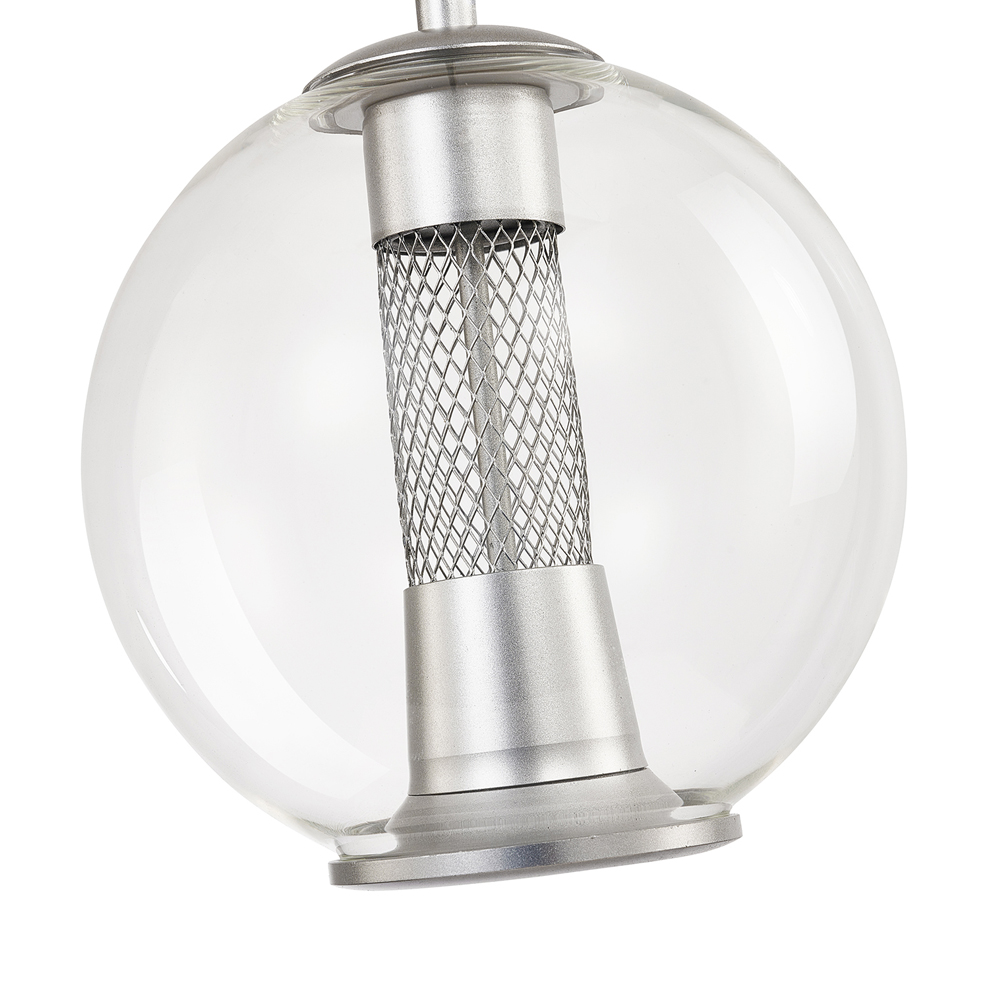 Подвесной светильник с плафоном в форме шара Inner Gleam Orb silver