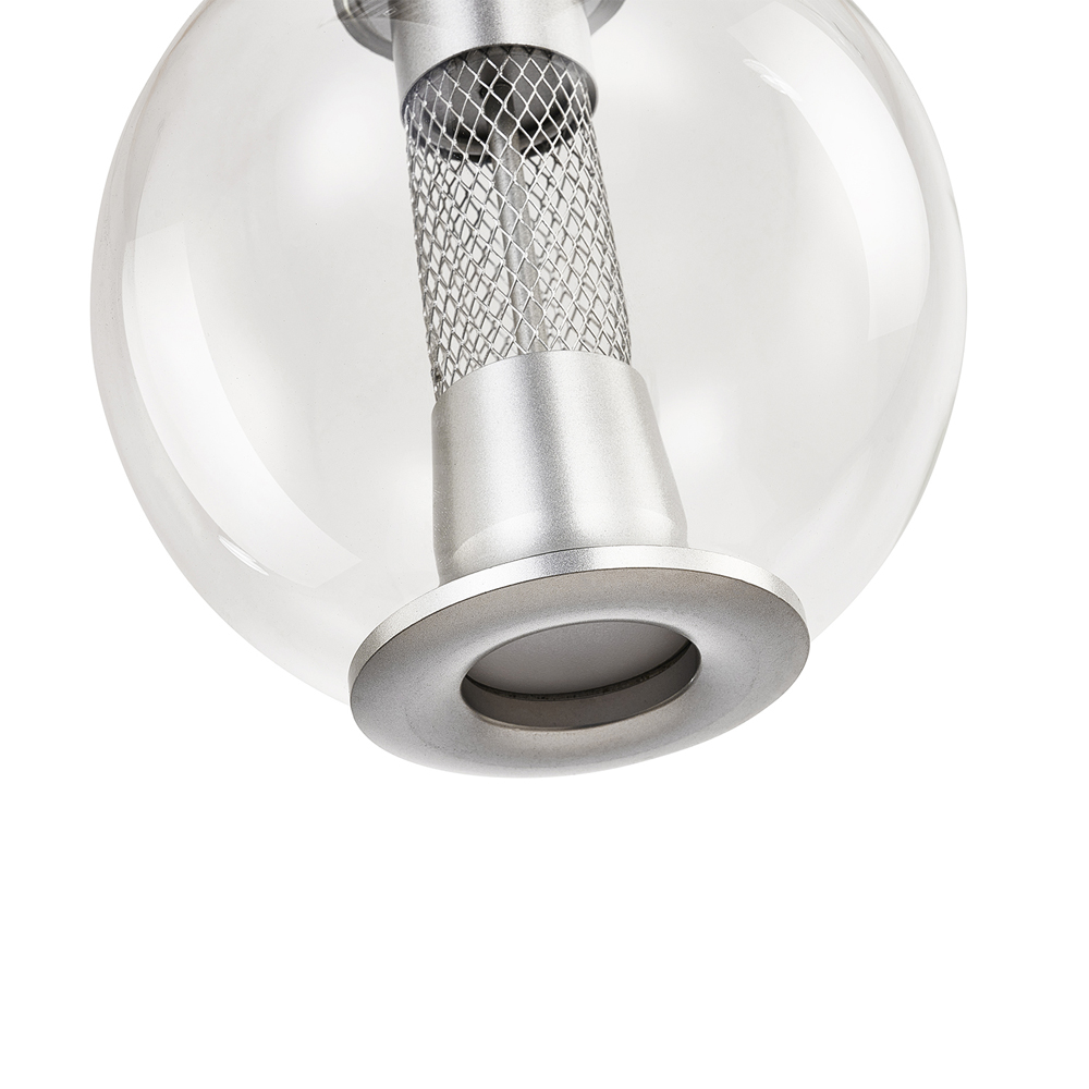 Подвесной светильник с плафоном в форме шара Inner Gleam Orb silver