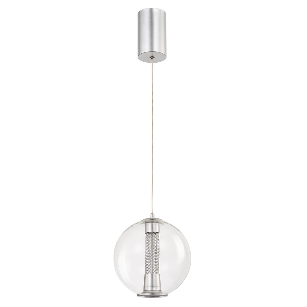 Подвесной светильник с плафоном в форме шара Inner Gleam Orb silver