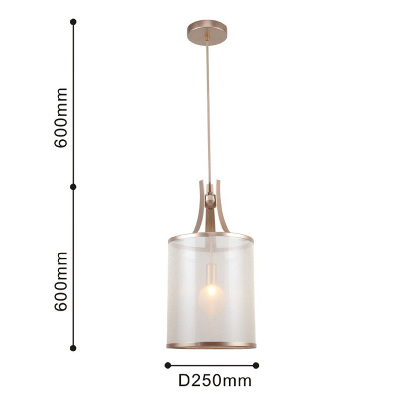 Подвесной светильник с плафоном из белой органзы Sieve