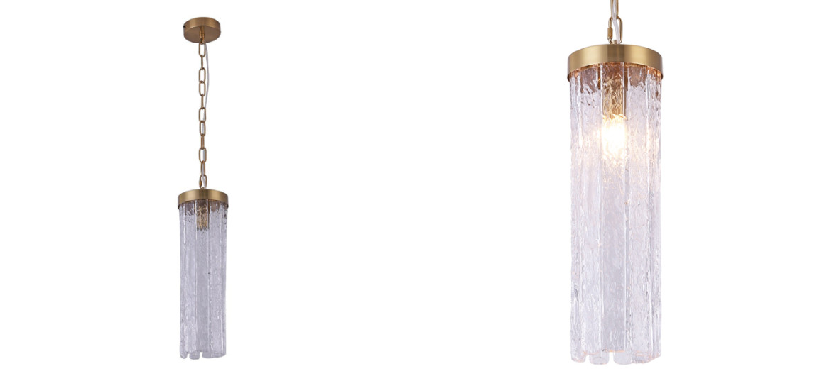 Подвесной светильник с плафоном из стеклянных пластин Arctic