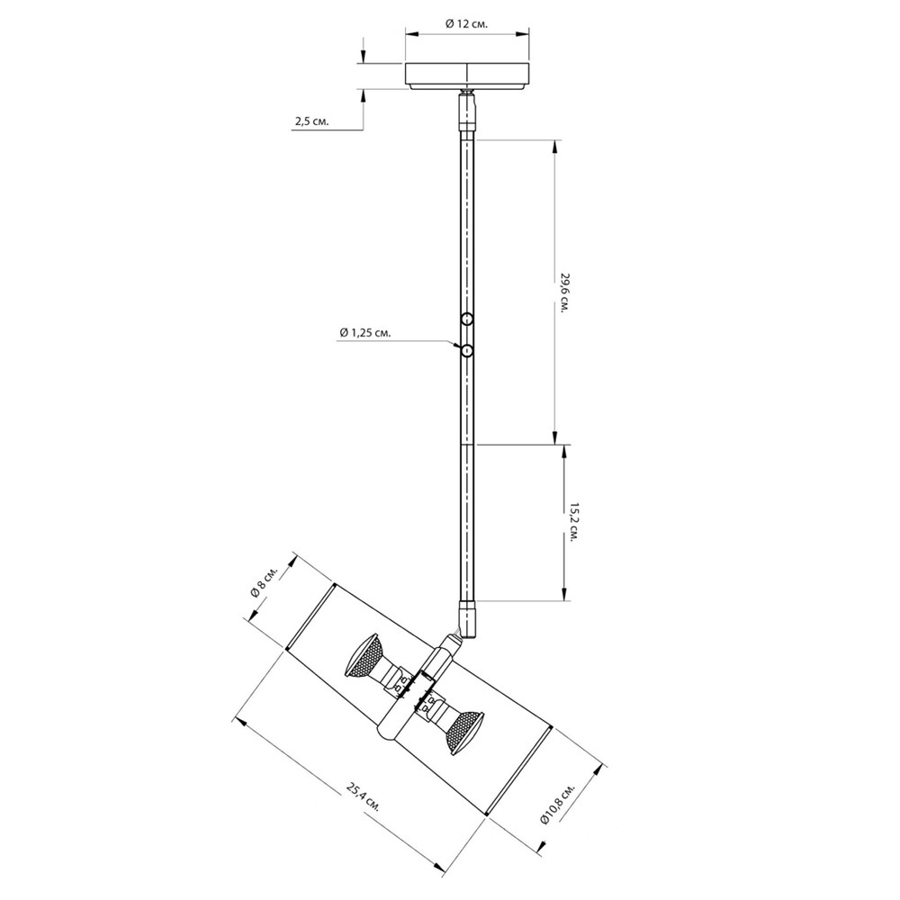 Подвесной светильник с поворотным механизмом Golden Lamp with Twist