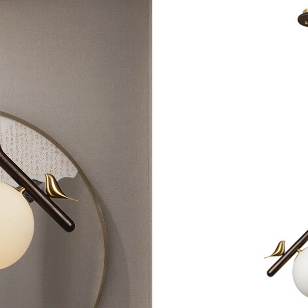 Подвесной светильник с птичкой Bird Wood Hanging Lamp