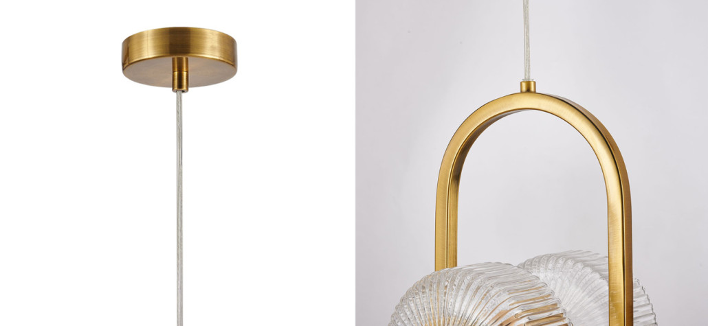 Подвесной светильник с рельефными плафонами Blown Glass