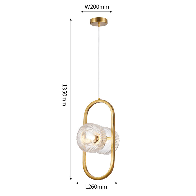 Подвесной светильник с рельефными плафонами Blown Glass