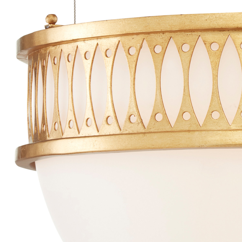 Подвесной светильник с фактурным золотым каркасом Exceptional Classic Design