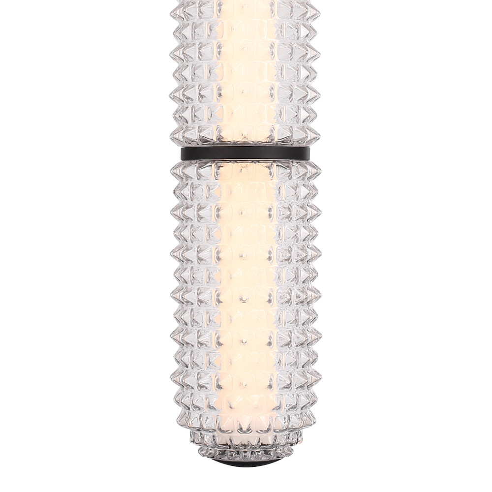 Подвесной светильник с факутрным стеклянным плафоном Sonora