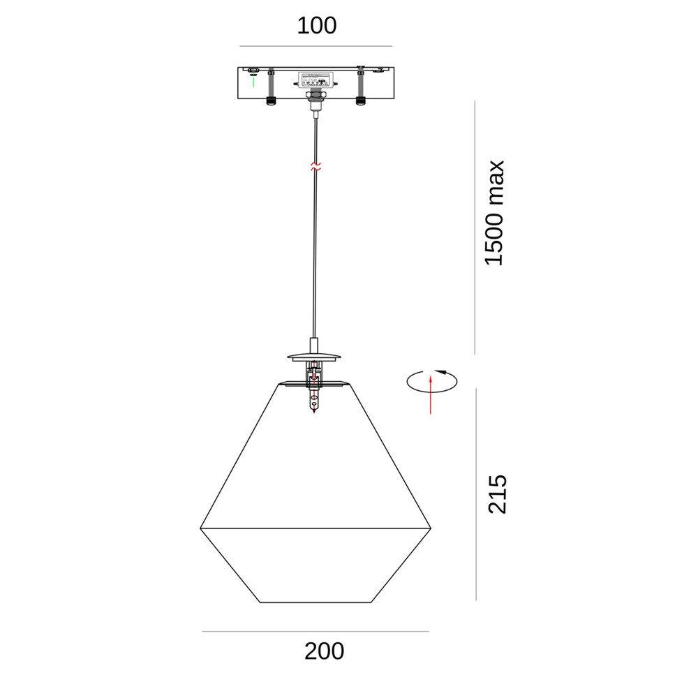 Подвесной светильник с фигурным плафоном Stone Prism