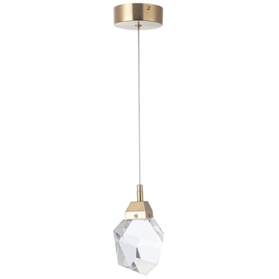 Подвесной светильник с хрустальным плафоном Esme Crystal Brass Hanging lamp
