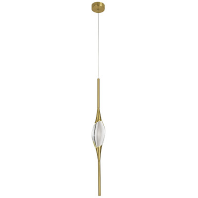 Подвесной светильник с хрустальным плафоном Renee Brass Glass Drops Light