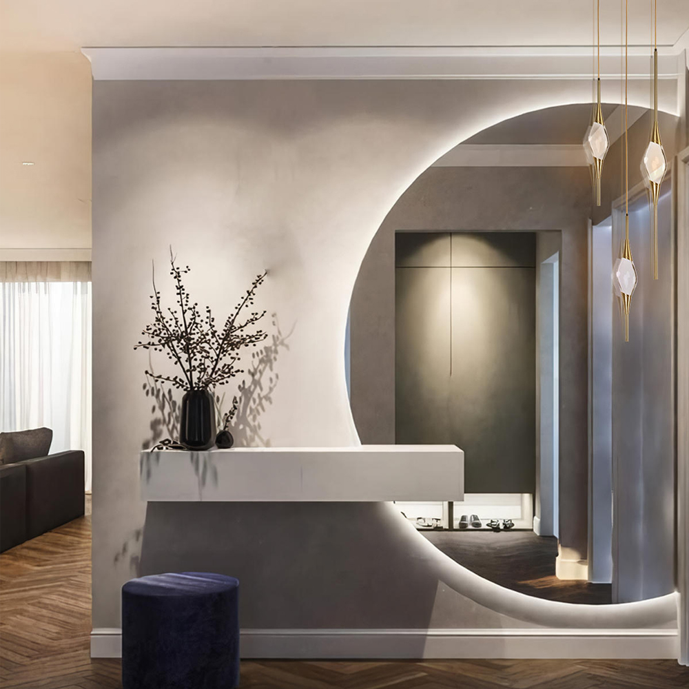 Подвесной светильник с хрустальным плафоном и бронзовым основанием Renee Glass Drops