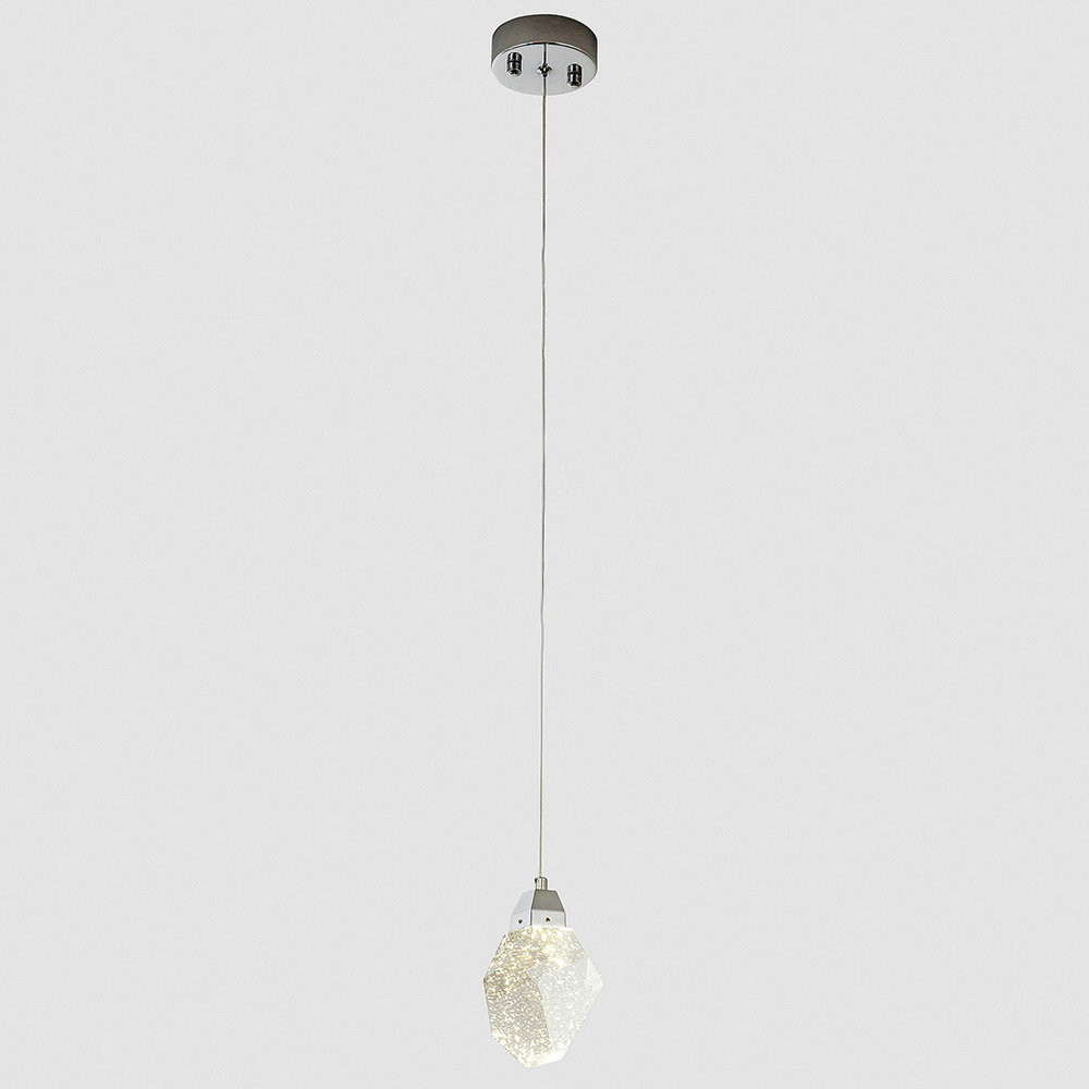 Подвесной светильник с хрустальным плафоном хром Esme Crystal Chrome Hanging Lamp