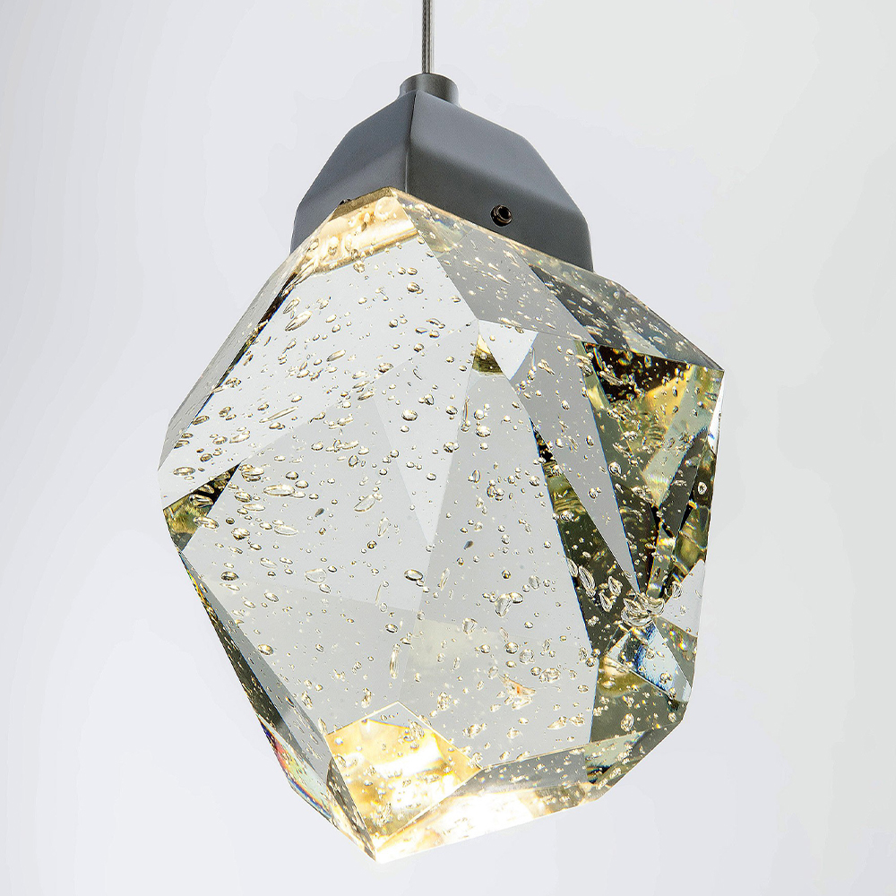Подвесной светильник с хрустальным плафоном хром Esme Crystal Chrome Hanging Lamp
