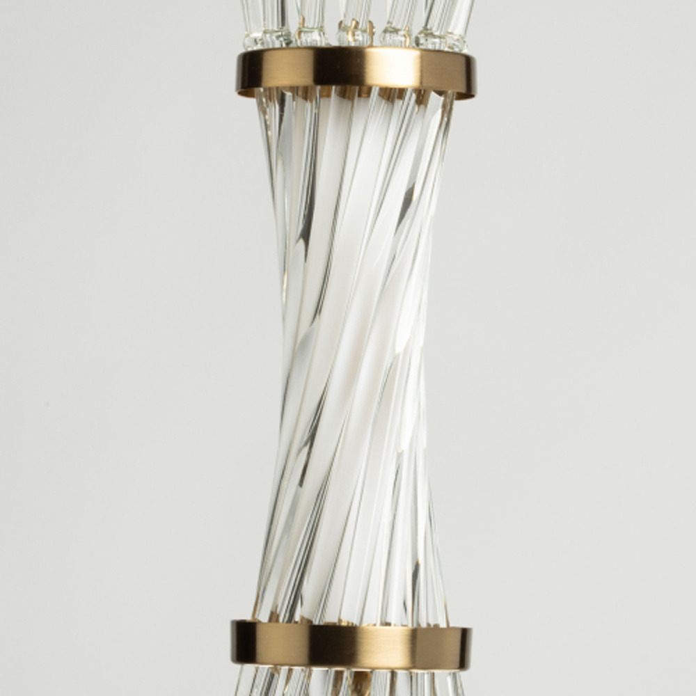 Подвесной светильник с цилиндром из прозрачных стеклянных трубок Nembus