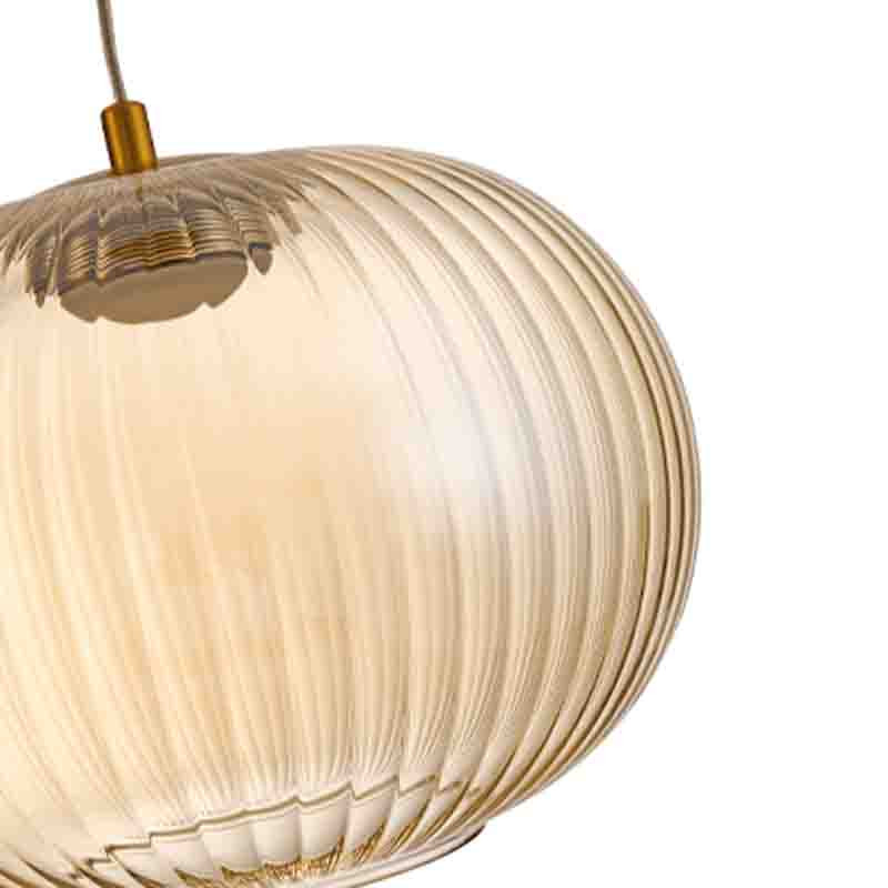 Подвесной светильник с янтарным рифленым стеклянным плафоном Ferm Living