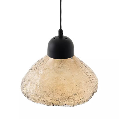 Подвесной светильник с янтарным фактурным плафоном Lamp with Frozen Glass Effect