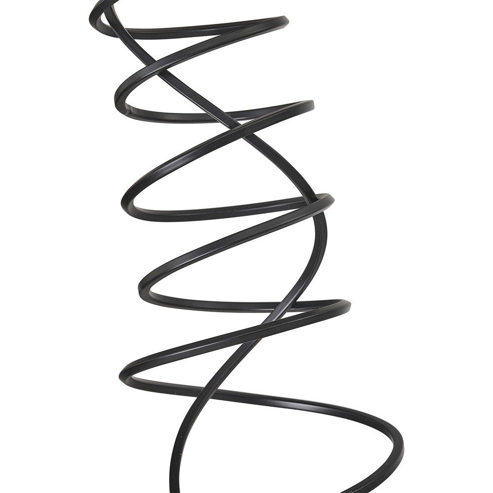 Подвесной светильник светодиодный из металла со спиральным декоративным элементом черный Metal Spiral