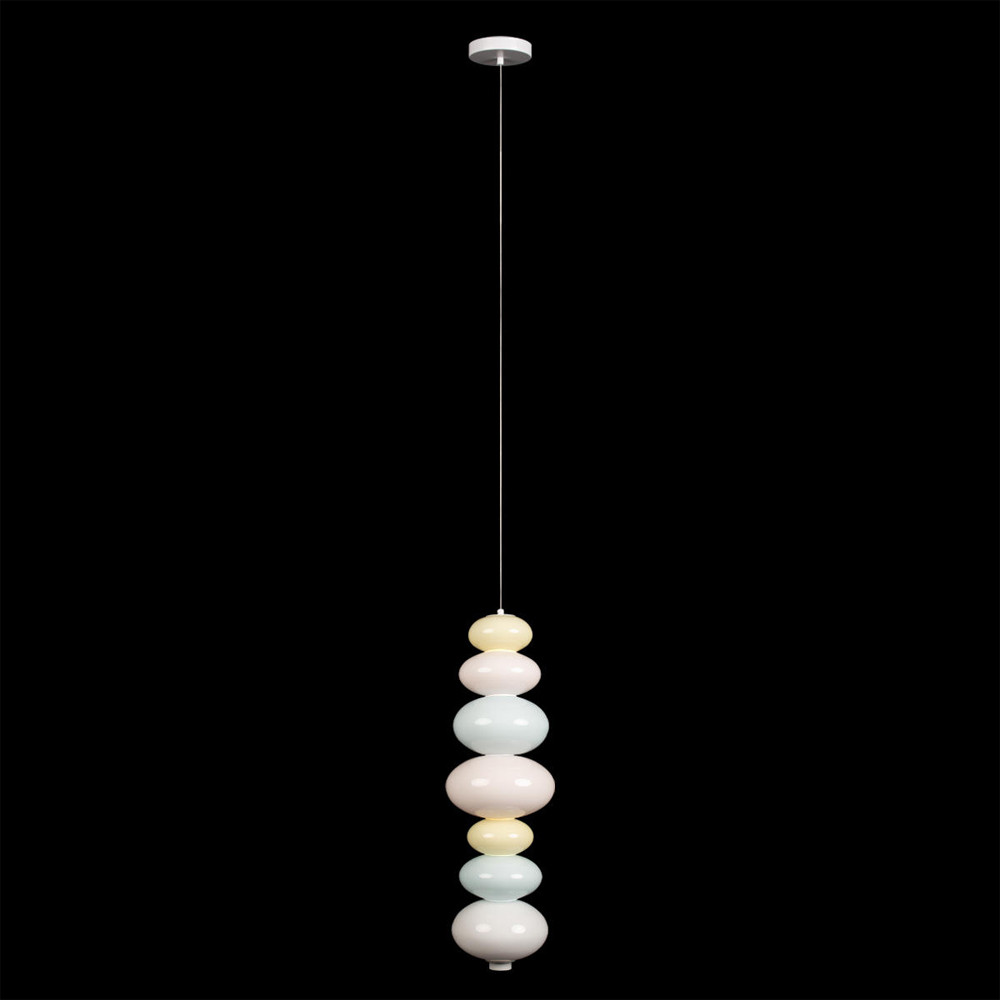 Подвесной светильник светодиодный из стеклянных сфер в пастельных тонах Pastel Lunaria Aura