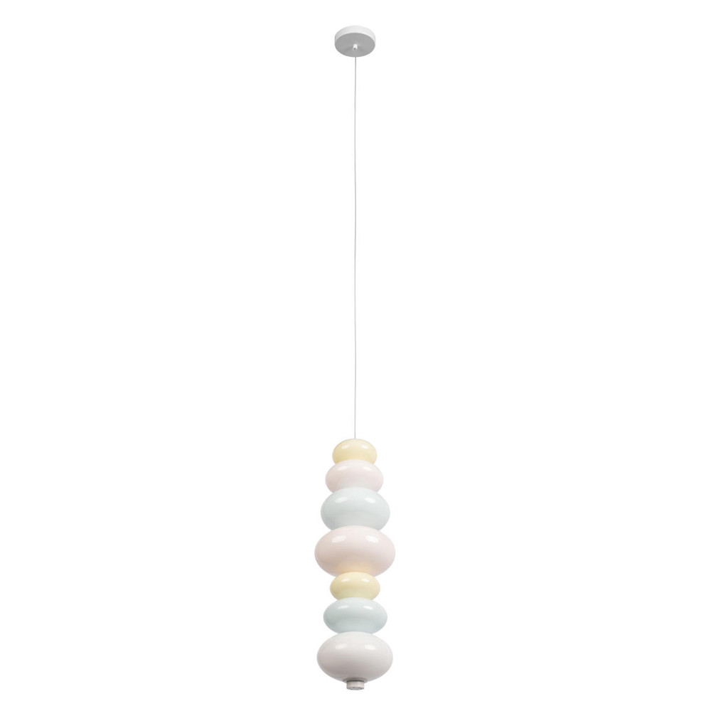 Подвесной светильник светодиодный из стеклянных сфер в пастельных тонах Pastel Lunaria Aura