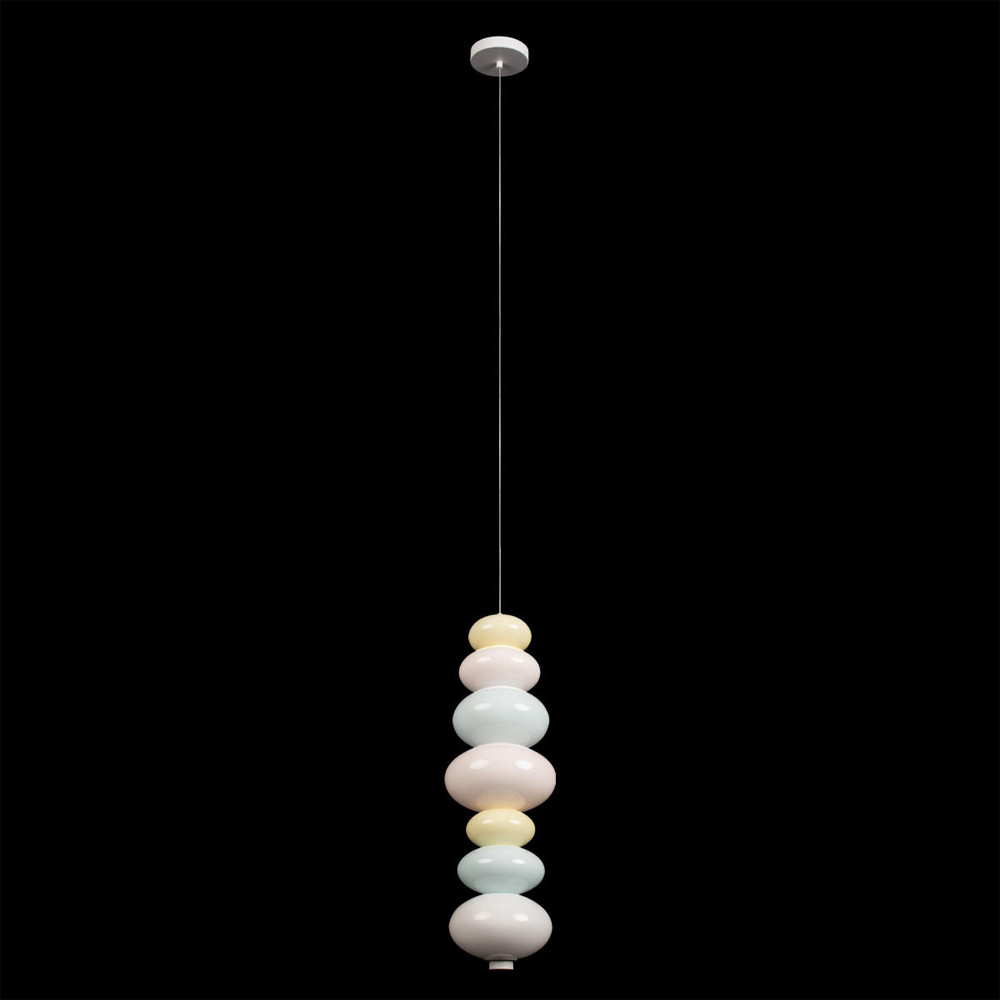 Подвесной светильник светодиодный из стеклянных сфер в пастельных тонах Pastel Lunaria Aura
