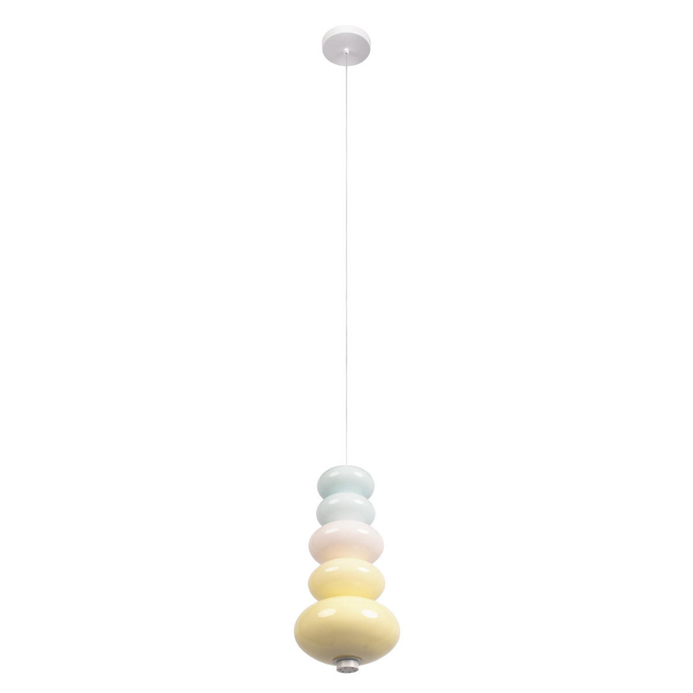 Подвесной светильник светодиодный из стеклянных сфер в пастельных тонах Pastel Lunaria Bliss