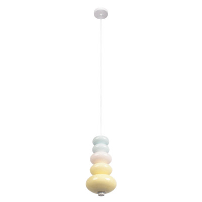 Подвесной светильник светодиодный из стеклянных сфер в пастельных тонах Pastel Lunaria Bliss