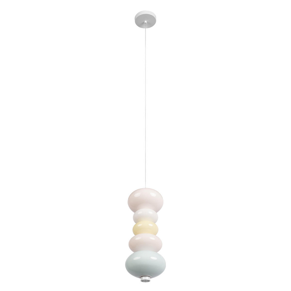 Подвесной светильник светодиодный из стеклянных сфер в пастельных тонах Pastel Lunaria Grace