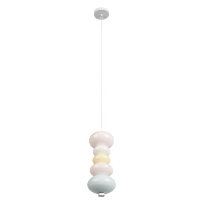 Подвесной светильник светодиодный из стеклянных сфер в пастельных тонах Pastel Lunaria Grace