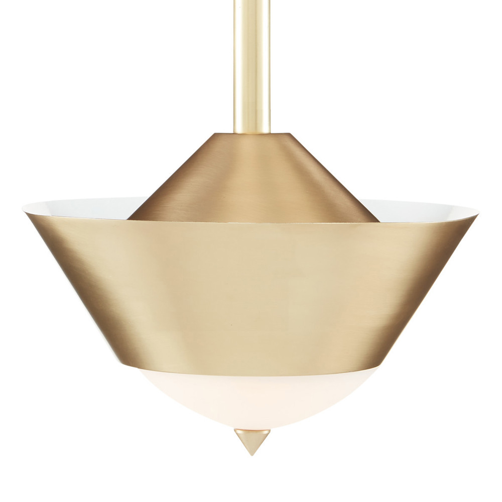 Подвесной светильник светодиодный конусообразный Сone Shaped Gold Pendant