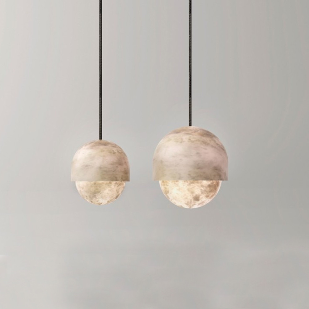 Подвесной светильник светодиодный с плафоном сферической формы Stone Helios