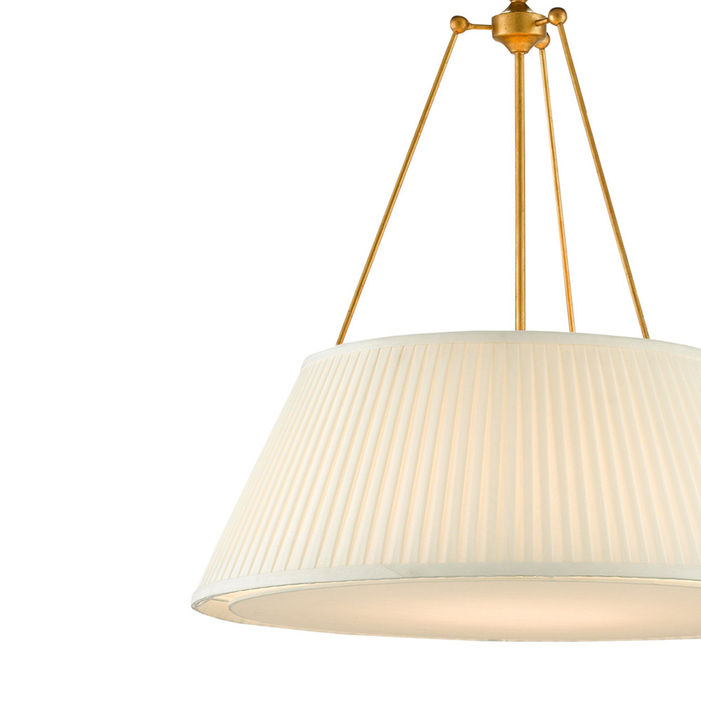 Подвесной светильник светодиодный с фактурным тканевым конусообразным абажуром White Fabric Lampshade