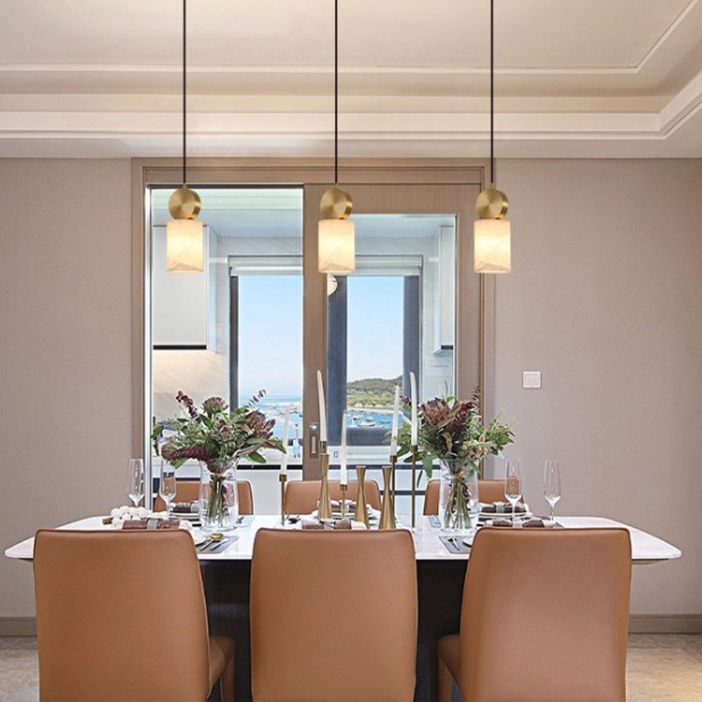 Подвесной светильник светодиодный с цилиндрическим плафоном Stone Helios