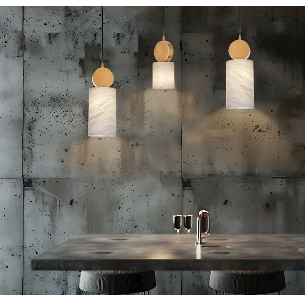 Подвесной светильник светодиодный с цилиндрическим плафоном Stone Helios