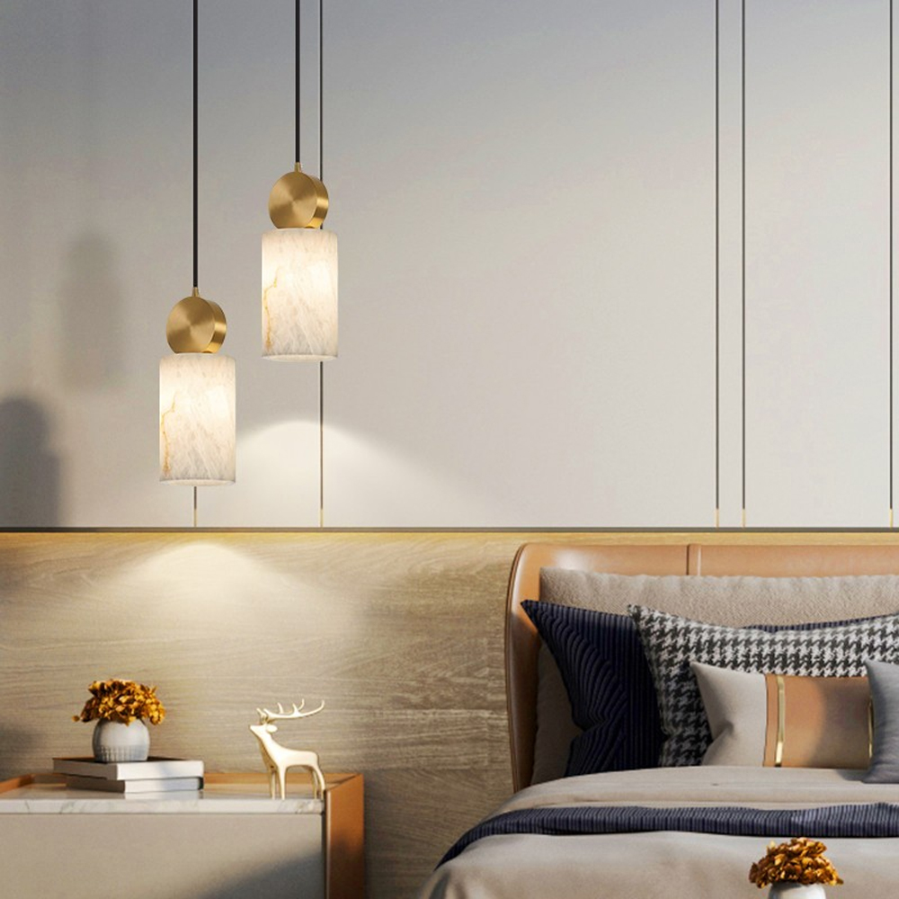 Подвесной светильник светодиодный с цилиндрическим плафоном Stone Helios