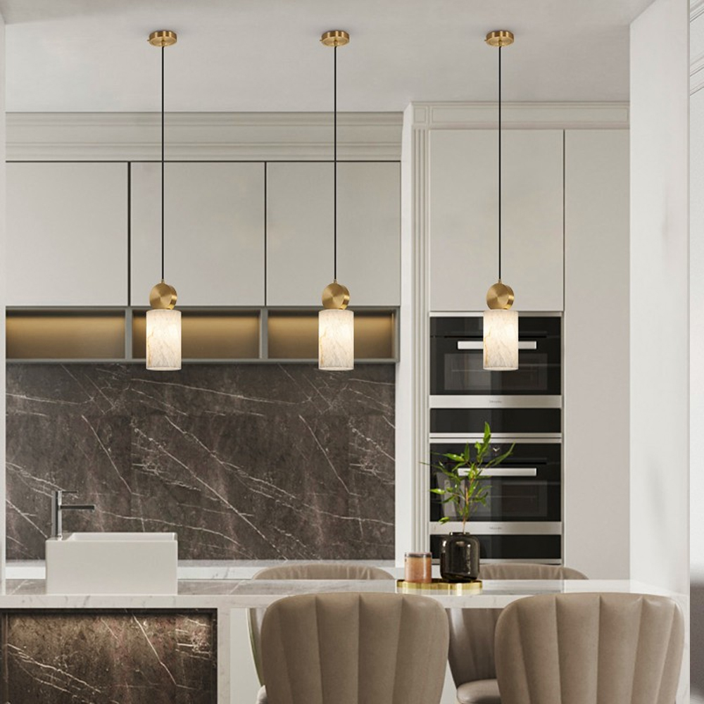 Подвесной светильник светодиодный с цилиндрическим плафоном Stone Helios