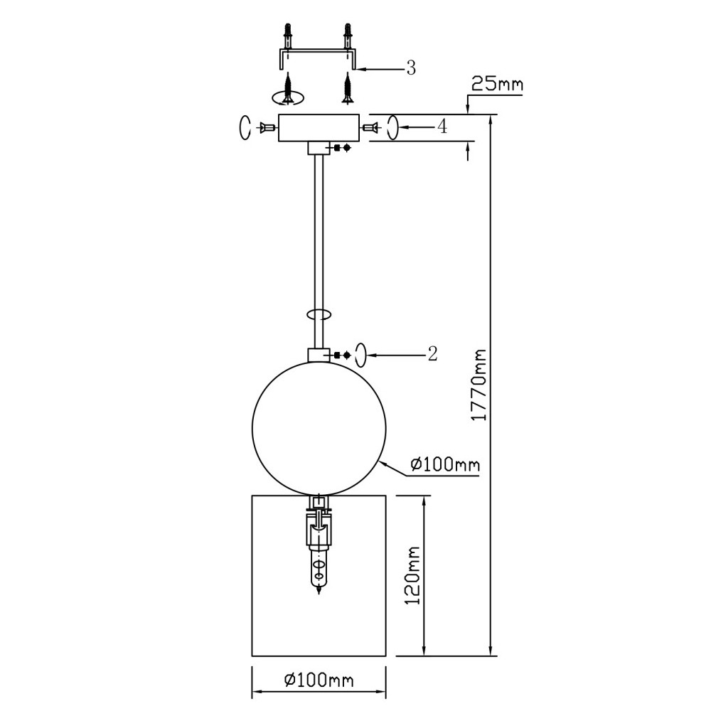 Подвесной светильник светодиодный с цилиндрическим плафоном Stone Helios