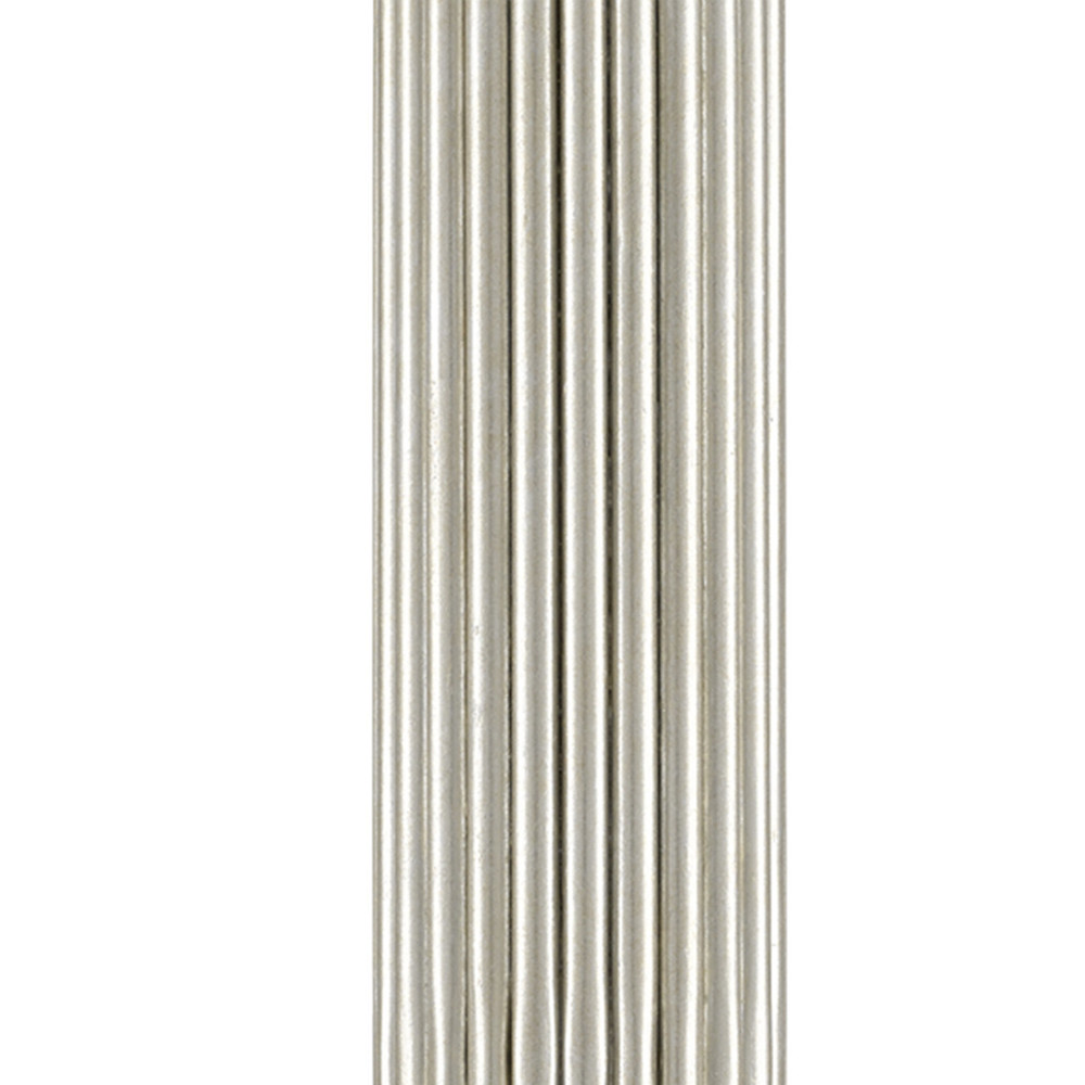 Подвесной светильник серебряный в форме цилиндра из тонких металлических трубок  Long Tubular Lampshade