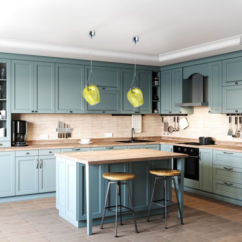 Подвесной светильник со стеклянном плафоном в форме бокала Kaleido