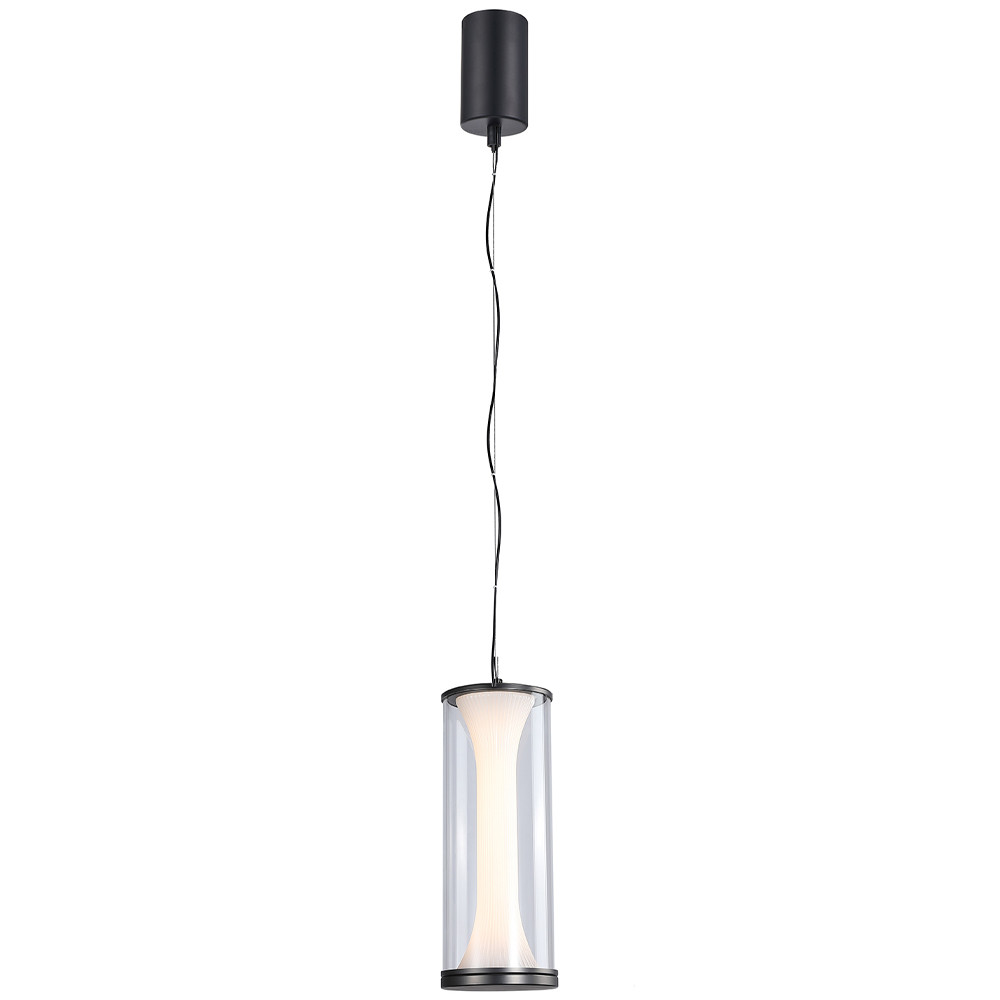 Подвесной светильник со стеклянным плафоном Trina Flask Black Hanging Lamp
