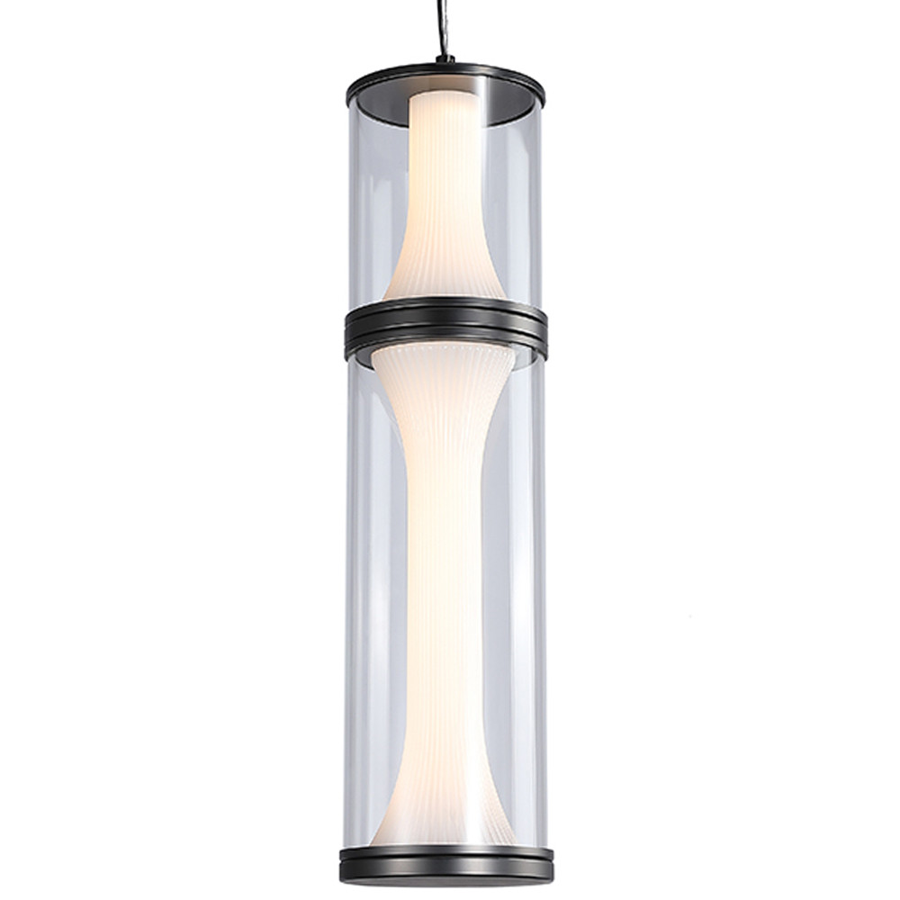 Подвесной светильник со стеклянным плафоном Trina Flask Black Hanging Lamp