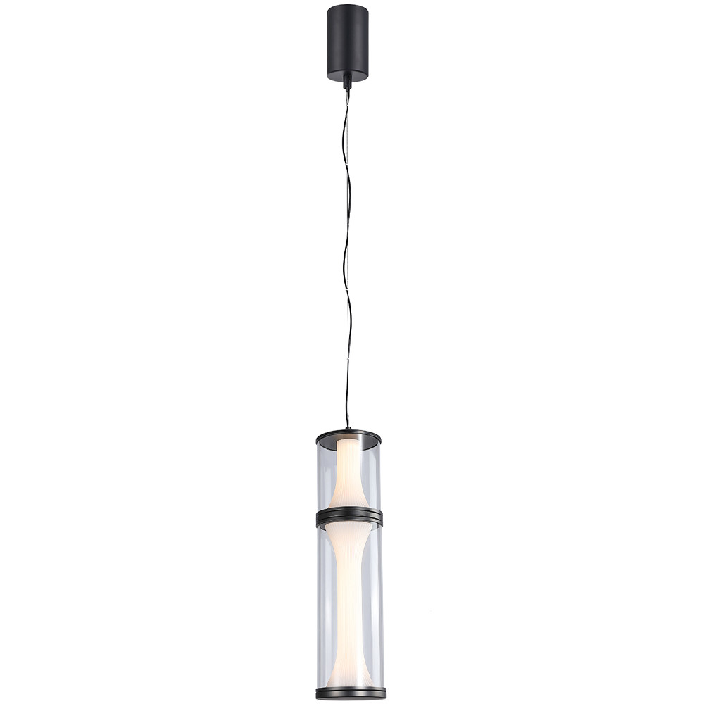 Подвесной светильник со стеклянным плафоном Trina Flask Black Hanging Lamp
