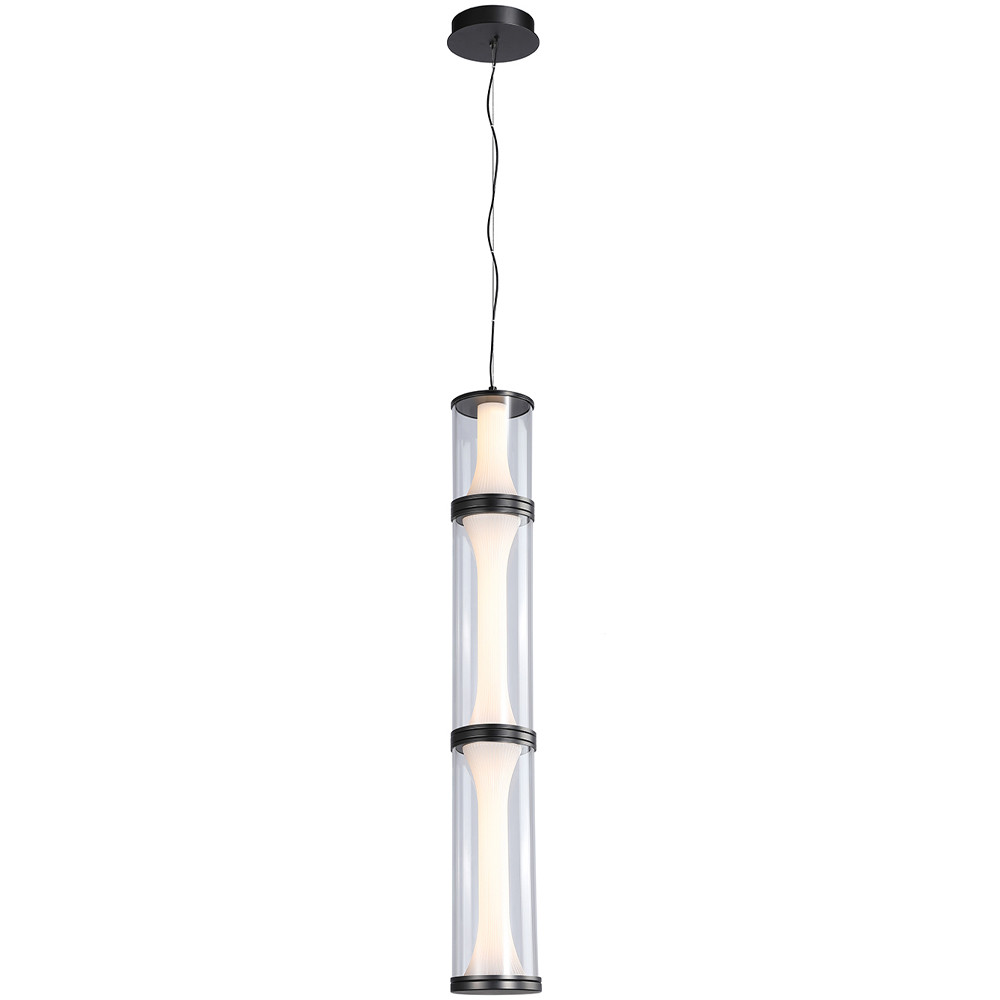 Подвесной светильник со стеклянным плафоном Trina Flask Black Hanging Lamp