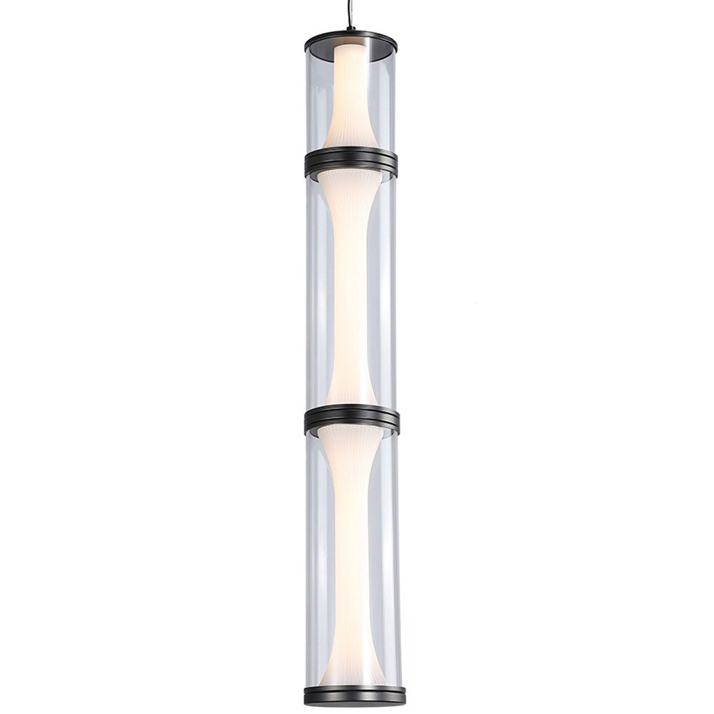 Подвесной светильник со стеклянным плафоном Trina Flask Black Hanging Lamp