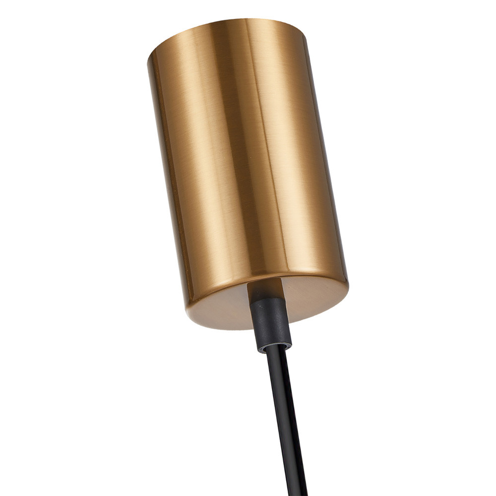 Подвесной светильник со стеклянным плафоном в форме бокала янтарного цвета Prestige