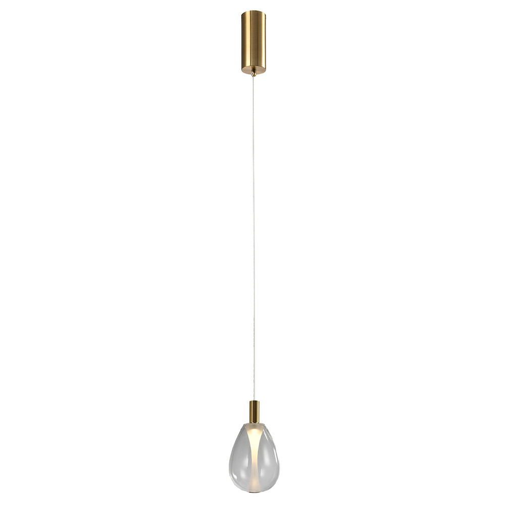 Подвесной светильник со стеклянным плафоном в форме капли NAOMI drop transparent glass